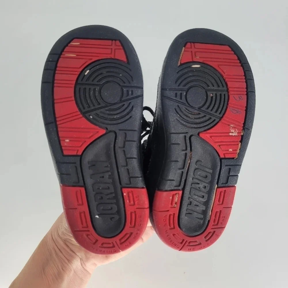 Nike air jordan infant baby retro black red sneakers shoes size 6